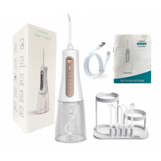 Іригатор для ротової порожнини портативний, іригатор з кронштейном для зберігання на 5 режимів, білий