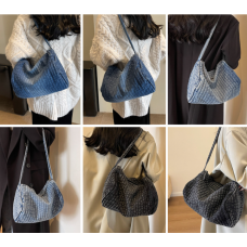 Сумка жіноча, джинсова сумка жіноча через плече, 3 кольори, 29х20х15 см