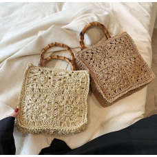 Сумка жіноча солом'яна, жіноча сумка із соломи, 2 кольори, 25х9х25 см