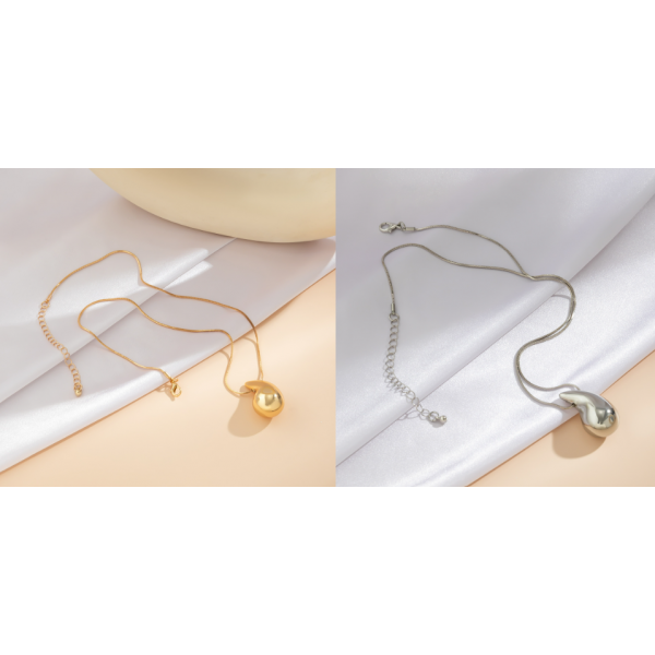 Ланцюжок на шию "Perfect Gloss", золото, срібло, 45 см