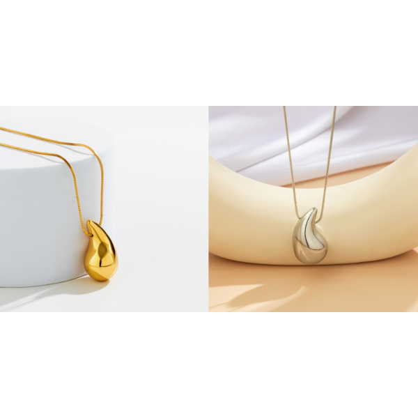 Ланцюжок на шию "Perfect Gloss", золото, срібло, 45 см