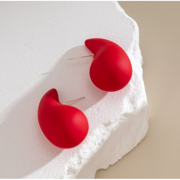 Сережки у формі краплі "Perfect Gloss", різні кольори Сережки у формі краплі "Perfect Gloss", різні кольори