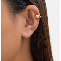 Сережка - кафа "Perfect Gloss", золото, срібло, 1,2х1,5 см