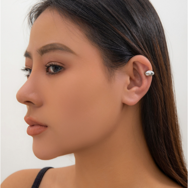 Сережка - кафа "Perfect Gloss", золото, срібло, 1,2х1,5 см