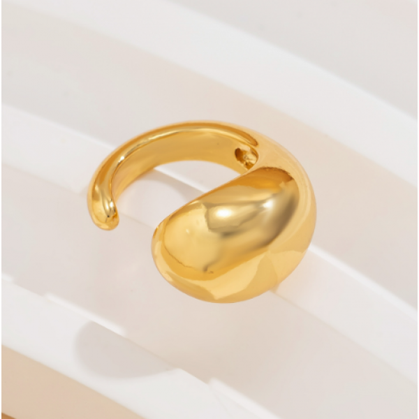 Сережка - кафа "Perfect Gloss", золото, срібло, 1,2х1,5 см