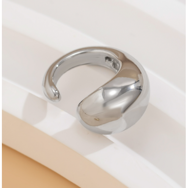 Сережка - кафа "Perfect Gloss", золото, срібло, 1,2х1,5 см