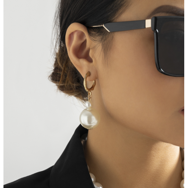 Набір: ланцюжок + браслет + сережки з перлами, 1 шт Набір: ланцюжок + браслет + сережки з перлами, 1 шт