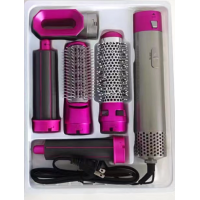 Мультистайлер для волос 5 в 1, Hot Air Styler, стайлер для сушки, завивки и выпрямления волос 5 в 1, фиолетовый