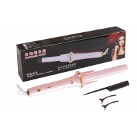 Плойка для волосся, стайлер для завивки локонів, рожевий, діаметр 25 мм