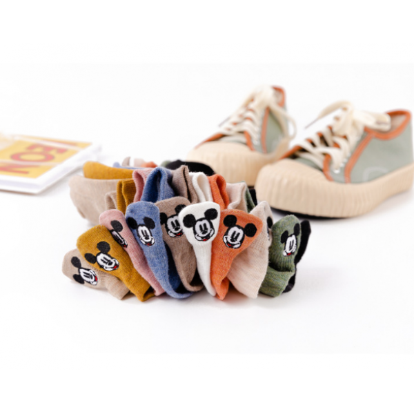 Шкарпетки бавовняні однотонні базові, "Mickey" шкарпетки з міккі маусом, розмір 36-39, 1 пара