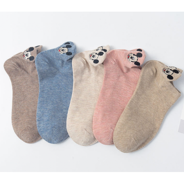 Шкарпетки бавовняні однотонні базові, "Mickey" шкарпетки з міккі маусом, розмір 36-39, 1 пара