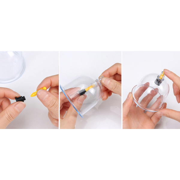 Банки вакуумні, банки масажні антицелюлітні з насосом, набір 24 шт