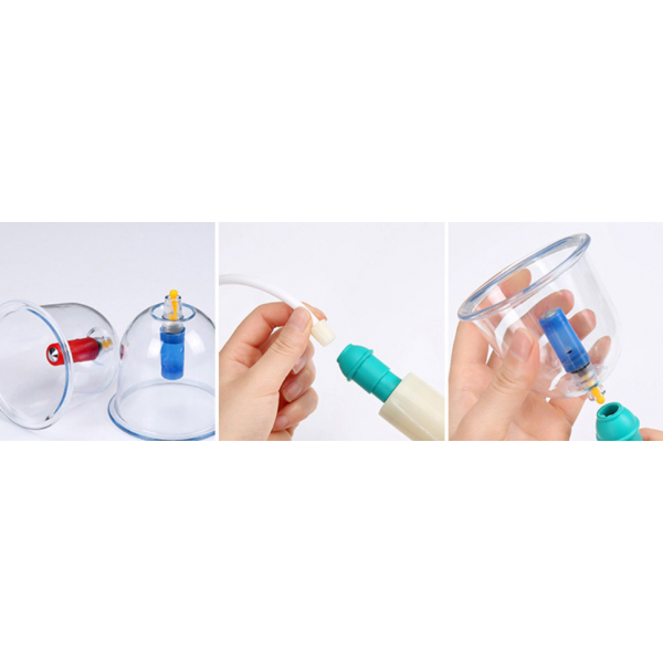 Банки вакуумні, банки масажні антицелюлітні з насосом, набір 24 шт