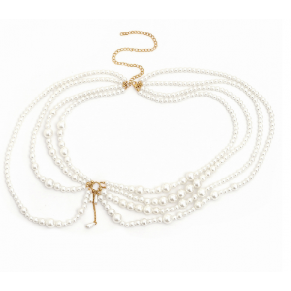 Ланцюжок на талію "Pearl Stars", з перлами, золото Ланцюжок на талію "Pearl Stars", з перлами, золото