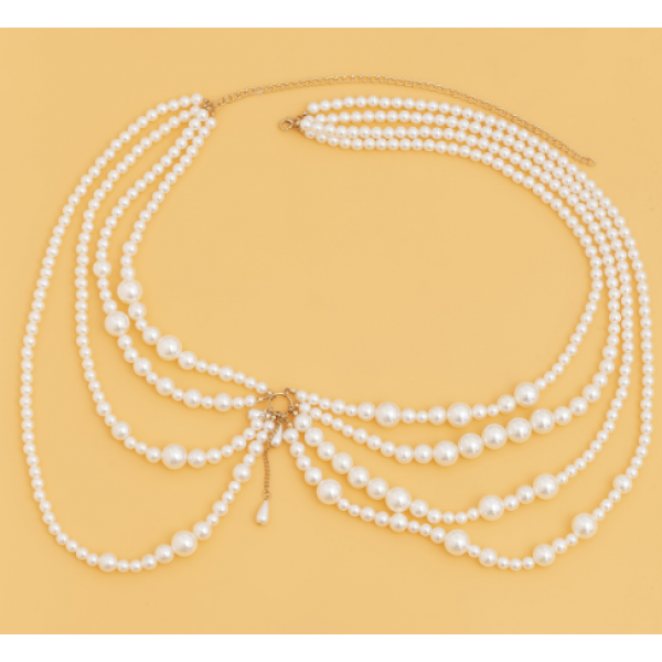 Ланцюжок на талію "Pearl Stars", з перлами, золото Ланцюжок на талію "Pearl Stars", з перлами, золото