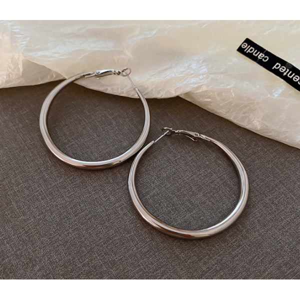 Серьги - кольца "Конго", серебро, 4,9 см