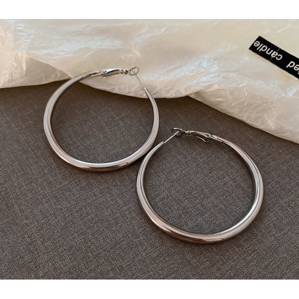 Серьги - кольца "Конго", серебро, 4,9 см