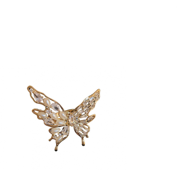 Каблучка метелик "Butterfly", золото, срібло, 3,5х3,5 см