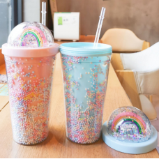 Пляшка для води пластикова "Райдуга", пластикова пляшка для прохолодних напоїв, 2 кольори, 550 мл