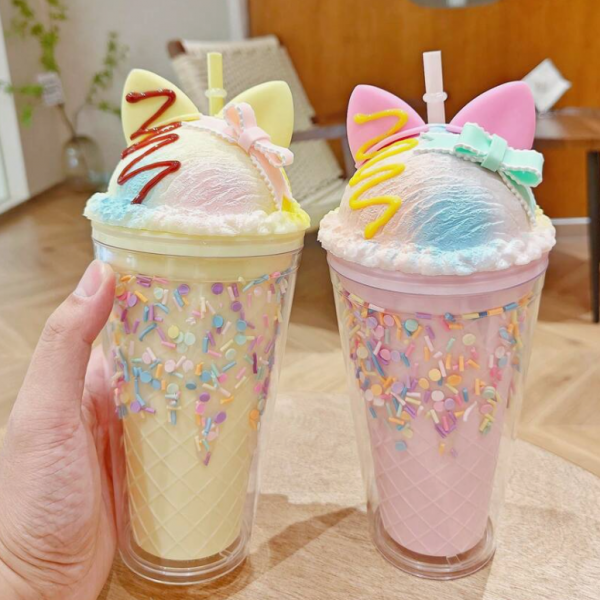 Бутылка для воды пластиковая с ушками котика, пластиковая бутылка для води, 4 вида, 450 мл Бутылка для воды пластиковая с ушками котика, пластиковая бутылка для води, 4 вида, 450 мл
