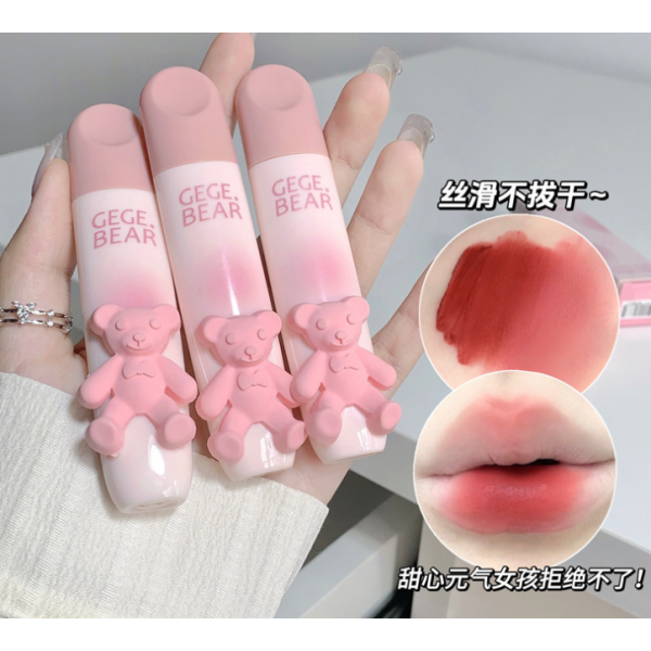 Помада матовая для губ Gege bear Tender Lip Glaze, 4 цвета, 2,5 г Помада матовая для губ Gege bear Tender Lip Glaze, 4 цвета, 2,5 г