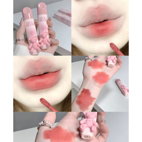Помада матовая для губ Gege bear Tender Lip Glaze, 4 цвета, 2,5 г Помада матовая для губ Gege bear Tender Lip Glaze, 4 цвета, 2,5 г