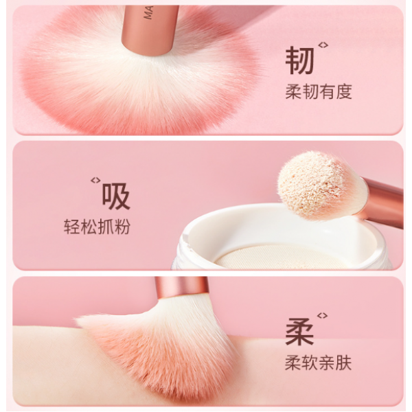 Набір пензлів для макіяжу "Peach", пудровий, 8 шт Набір пензлів для макіяжу "Peach", пудровий, 8 шт