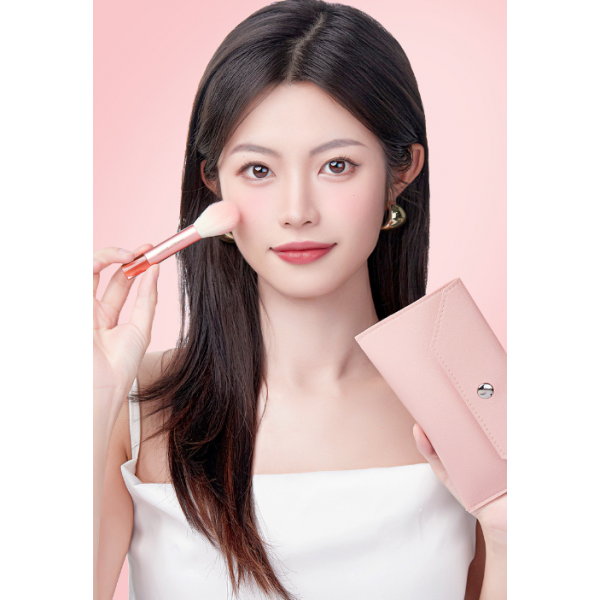 Набір пензлів для макіяжу "Peach", пудровий, 8 шт Набір пензлів для макіяжу "Peach", пудровий, 8 шт