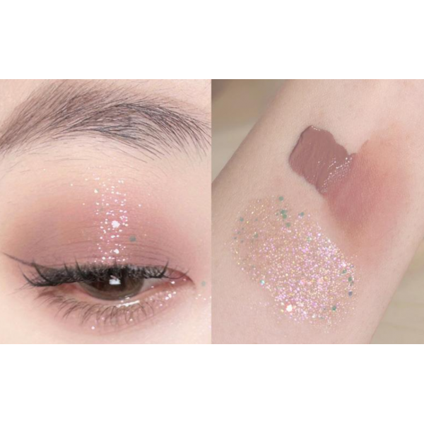 Тіні для очей двосторонні Gege Bear Flash Eyeshadow, матові тіні з блискітками
