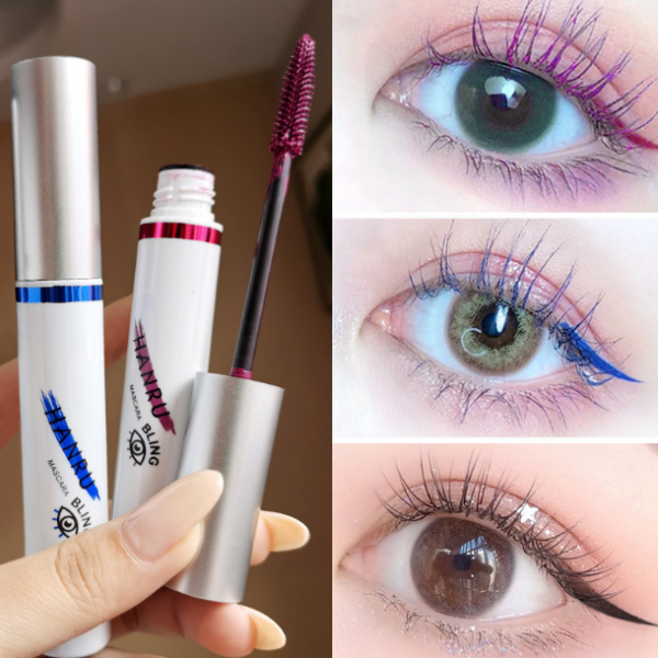Тушь для ресниц Hanru Bling Mascara, цветная тушь, водостойкая, синяя, 8 г