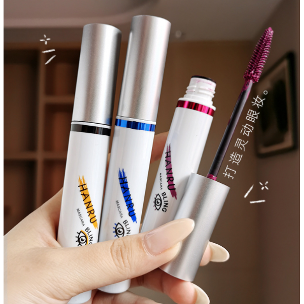 Тушь для ресниц Hanru Bling Mascara, цветная тушь, водостойкая, синяя, 8 г