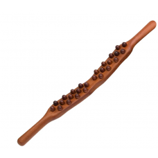 Шкребок Гуаша, букова палиця, масажер для Гуаша, акупунктурна палиця для масажу, 26 масажних точок,  58 см
