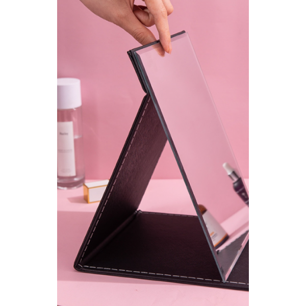 Дзеркало косметичне, сіре, 21х15 см	