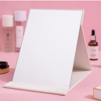 Дзеркало косметичне, сіре, 21х15 см