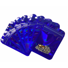 Пакет саше синій косметичний із замком Zip-Lock 13х22 см, глянцевий синій пакет Zip-Lock 13х22 см, 10 шт