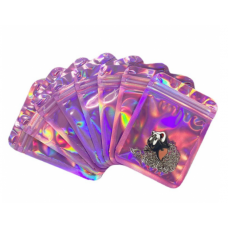 Пакет саше рожевий косметичний із замком Zip-Lock 13х22 см, глянцевий рожевий пакет Zip-Lock 13х22 см, 10 шт