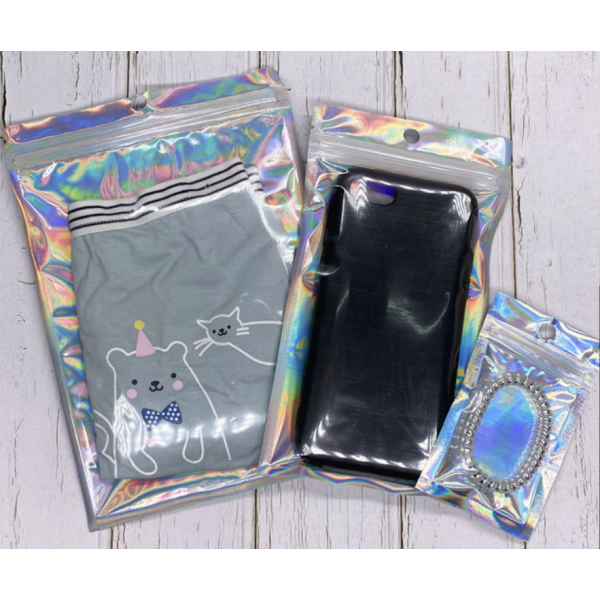 Пакет-саше косметичний із замком Zip-Lock та отвором, глянцевий пакет, Zip-Lock 25х35 см, 10 шт