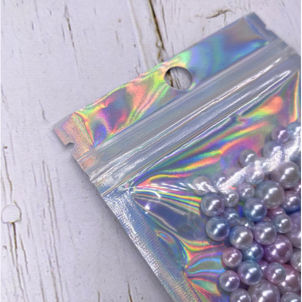 Пакет-саше косметичний із замком Zip-Lock та отвором, глянцевий пакет, Zip-Lock 25х35 см, 10 шт