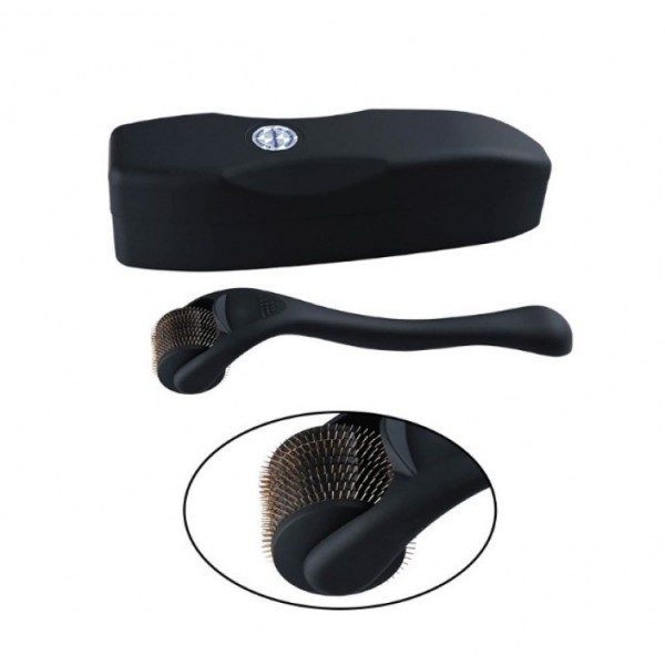 Мезоролер матовий чорний, титанові голки, 540 шт, матовий футляр, 0,75 мм