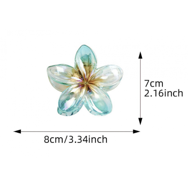 Затискач для волосся "Shiny Flower", 6 кольорів, 7х8 см