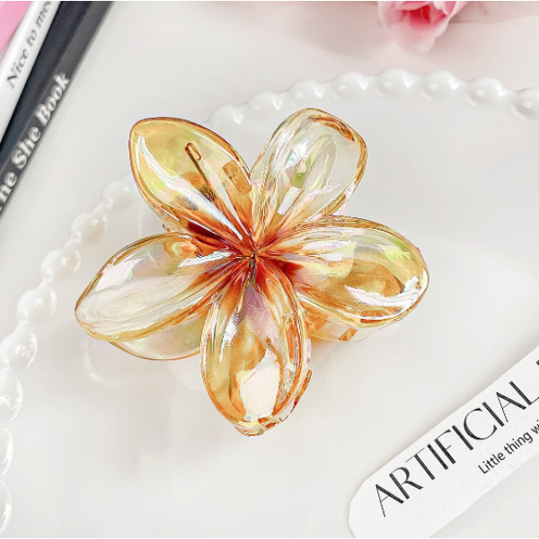 Затискач для волосся "Shiny Flower", 6 кольорів, 7х8 см