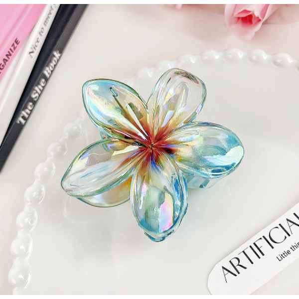 Затискач для волосся "Shiny Flower", 6 кольорів, 7х8 см