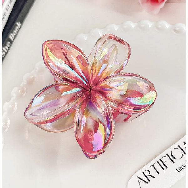 Затискач для волосся "Shiny Flower", 6 кольорів, 7х8 см