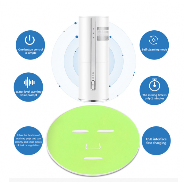 Апарат для виготовлення гідрогелевих масок для обличчя Smart Fruit and Vegetable Mask Machine, білий Апарат для виготовлення гідрогелевих масок для обличчя Smart Fruit and Vegetable Mask Machine, білий
