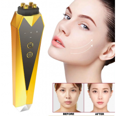 Апарат для підтяжки шкіри обличчя Skin Lift Tighten Anti-aging Beauty Care Tool, апарат для RF-ліфтингу, золотий