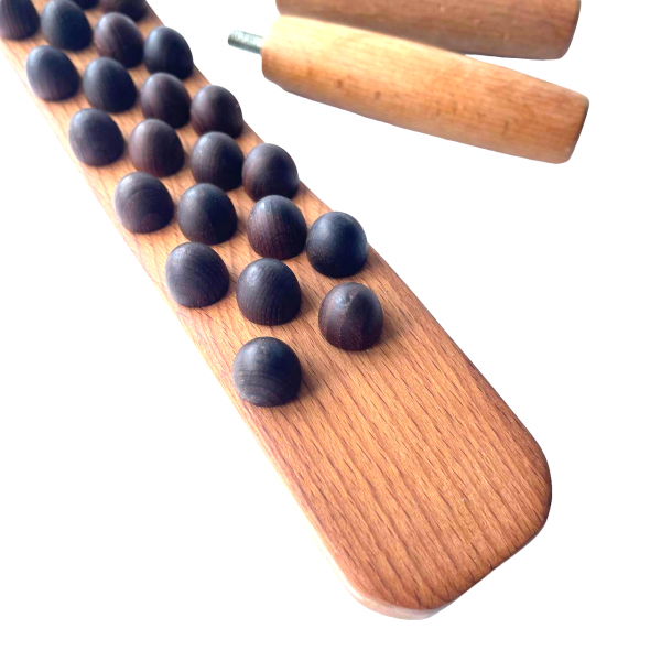 Шкребок Гуаша, букова палиця, масажер для Гуаша, акупунктурна палиця для масажу, 34 масажних точок, 60 см