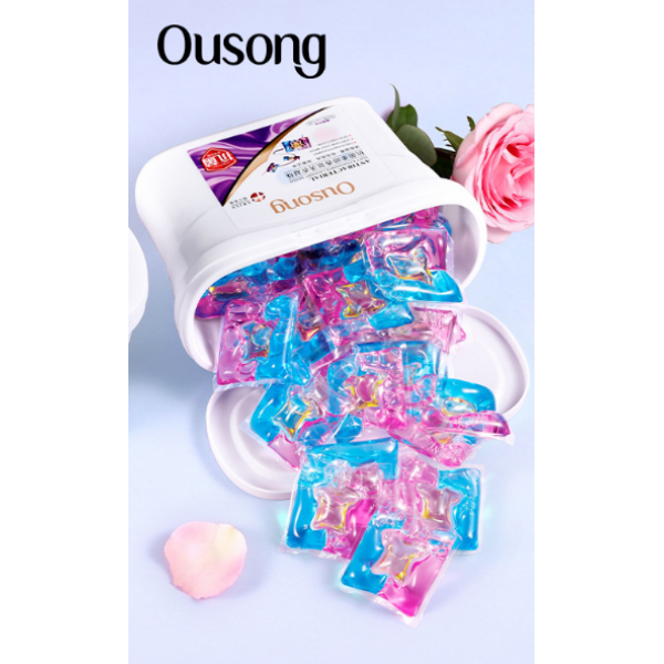 Гелеві капсули для прання, Ousong Antibacterial, антибактеріальні, з квітковим ароматом, 30 шт