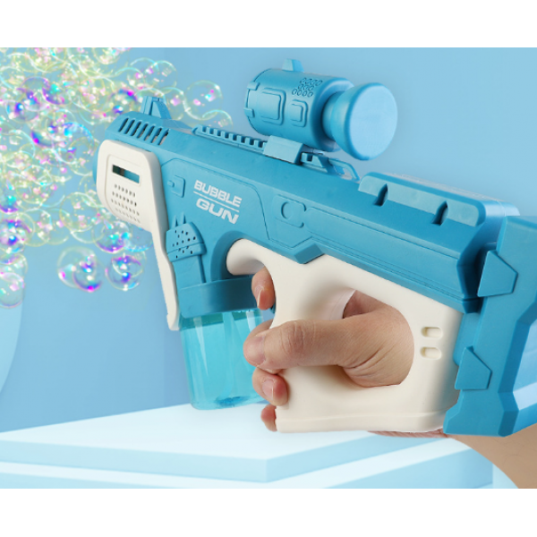 Пистолет пузырьковый Douyin Bubble Gun, детский генератор мыльных пузырей, 10 отверстий, 2 цвета