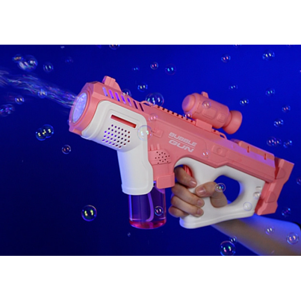 Пистолет пузырьковый Douyin Bubble Gun, детский генератор мыльных пузырей, 10 отверстий, 2 цвета