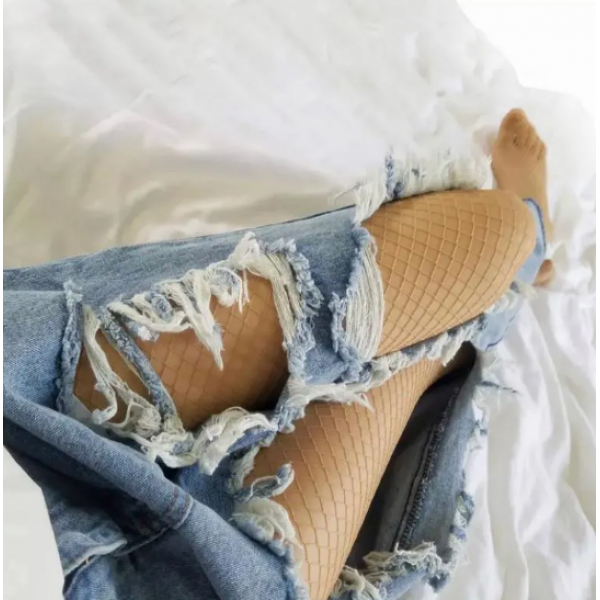 Колготи в середню сітку, чорні колготи в сіточку, 1 шт 